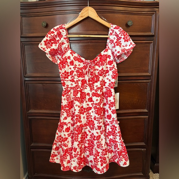 Red Floral Dress - Picture 1 of 9